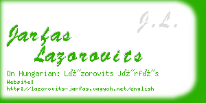 jarfas lazorovits business card